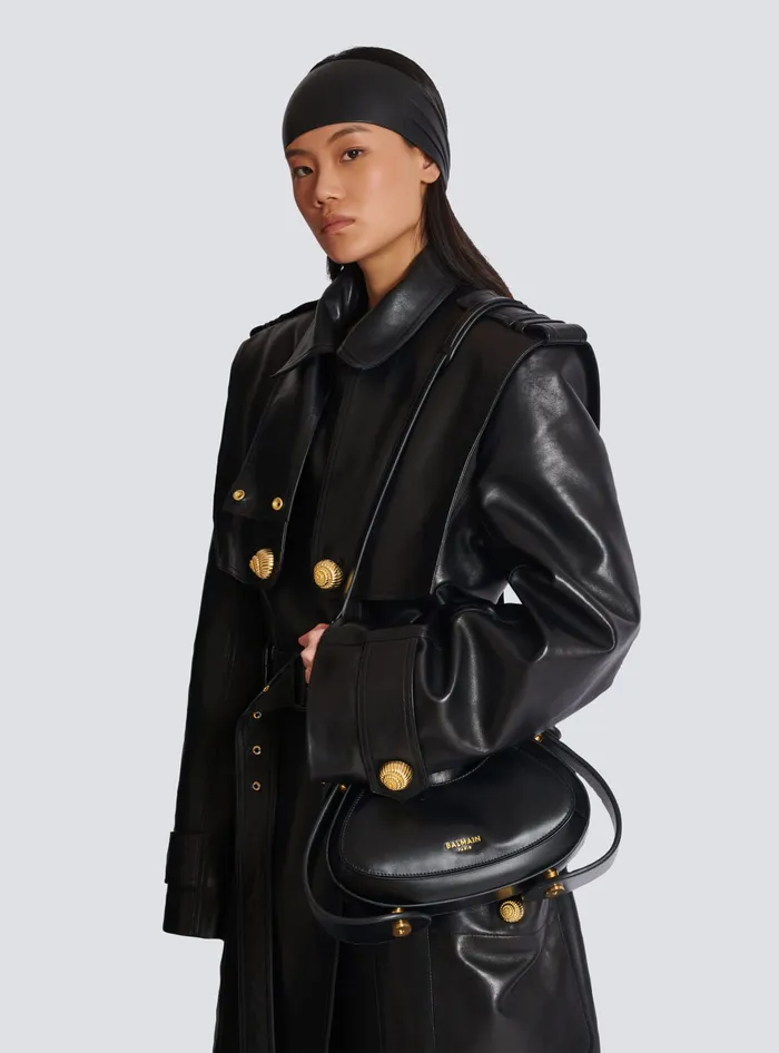 Balmain Handbags Women Medium Jolie Madame Bag In Box Leather Black