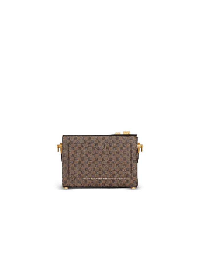 Balmain Handbags Women Radio Monogram Signature Bag Brown