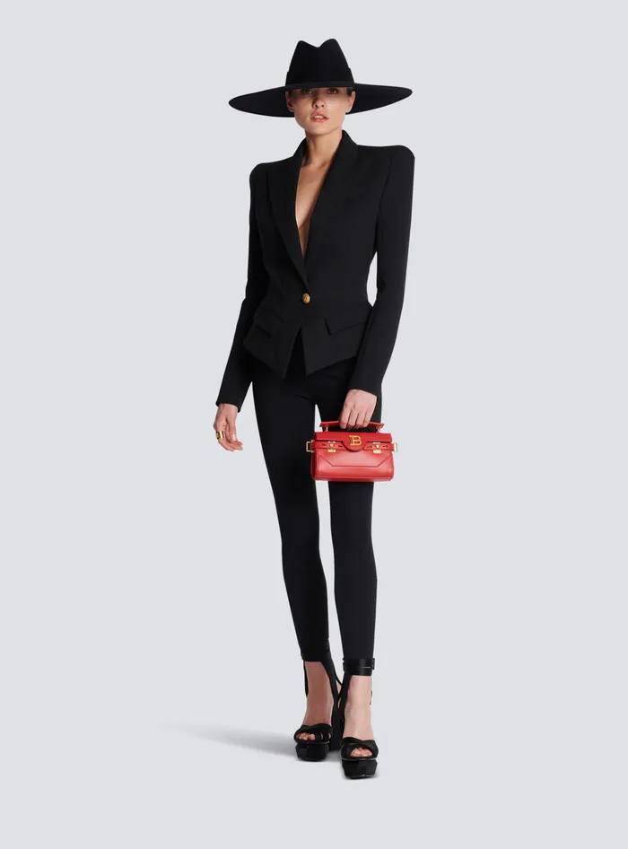 Balmain Handbags Women Smooth Leather BBuzz 19 Bag Red