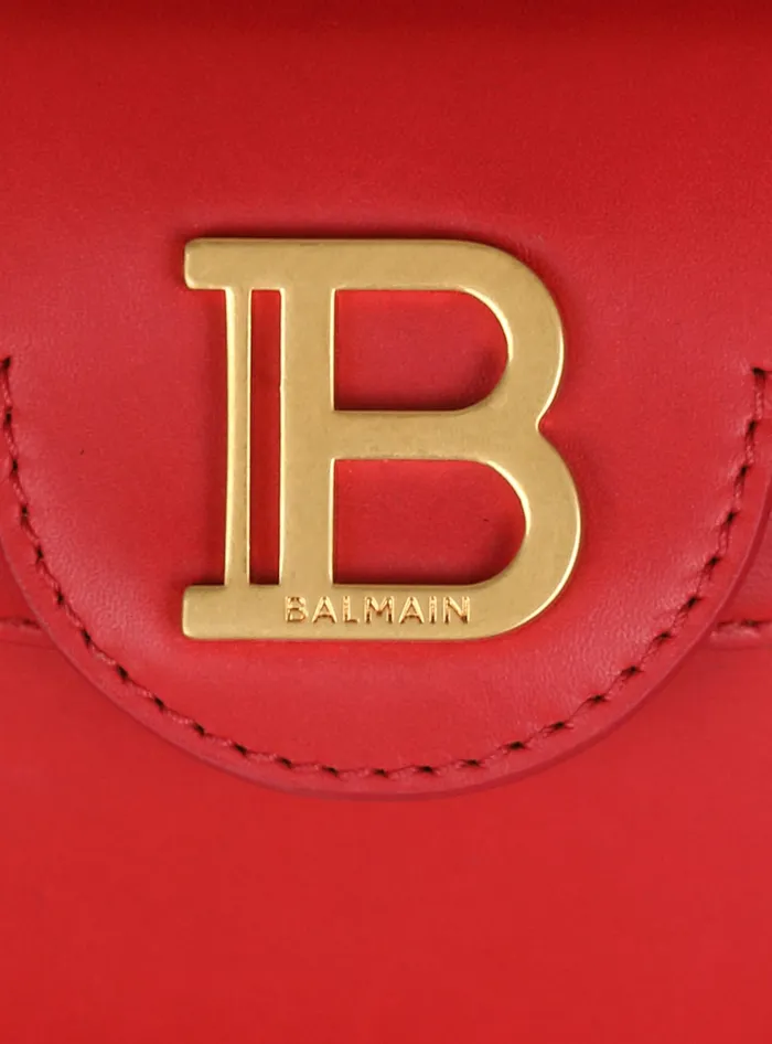 Balmain Handbags Women Smooth Leather BBuzz 19 Bag Red