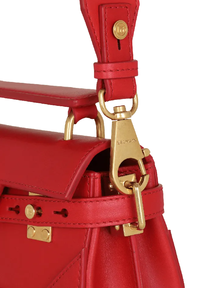 Balmain Handbags Women Smooth Leather BBuzz 19 Bag Red
