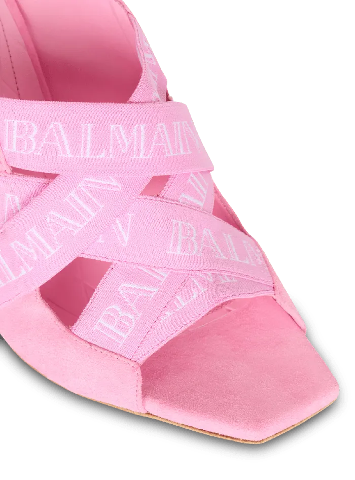 Balmain High Heels and Pumps Women Ruby Mules With Vintage Straps Pink