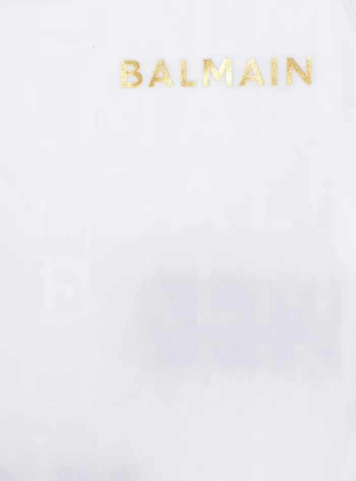 Balmain Kids 1piece Swimsuit White