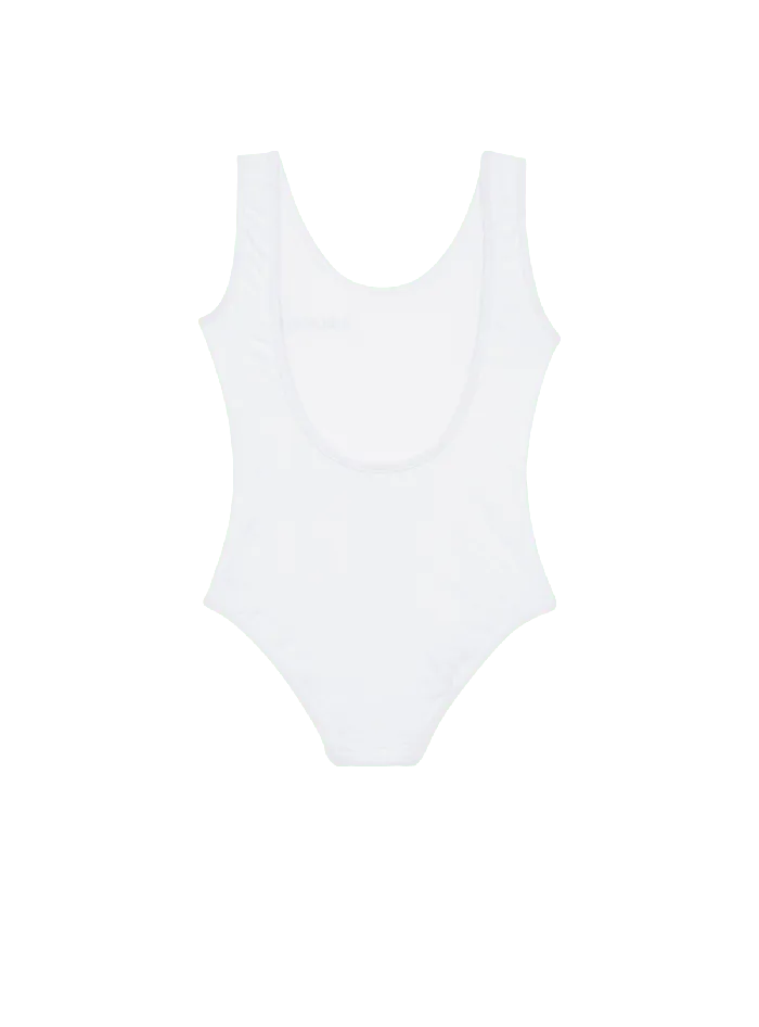 Balmain Kids 1piece Swimsuit White