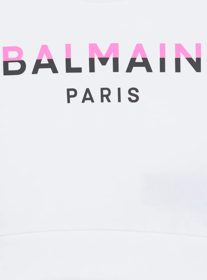 Balmain Kids Paris Sweater White