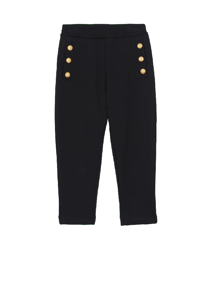 Balmain Kids Signature Coin Joggers Black