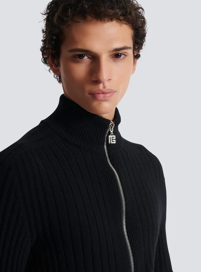 Balmain Knitwear Men Ecocashmere Highneck Jumper Black