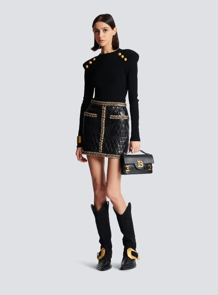 Balmain Knitwear Women Knit Jumper With Button Details Black
