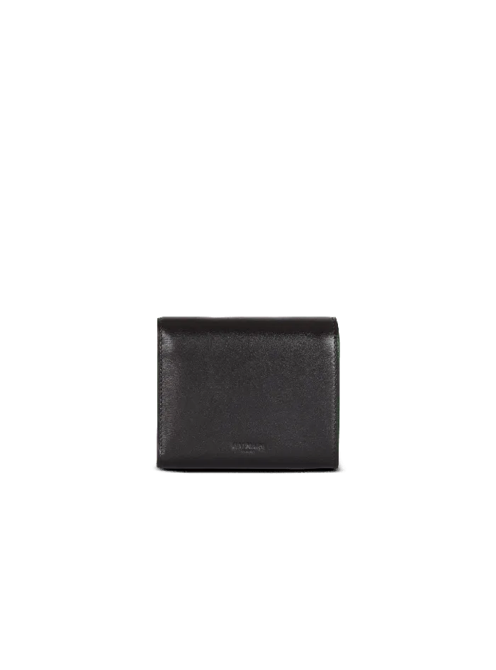 Balmain Small Leather Goods Women Calfskin BBuzz Trifold Wallet Black