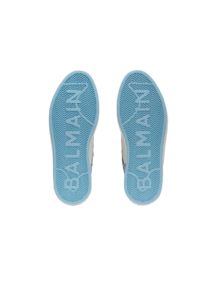 Balmain Sneakers Women BCourt Flip Sneakers In Monogrammed Denim Navy