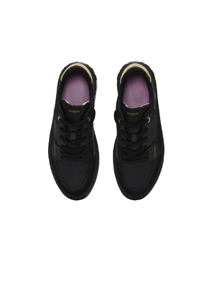 Balmain Sneakers Women BCourt Flip Trainers In Calfskin Black