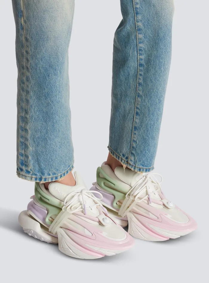 Balmain Sneakers Women Unicorn Sneakers In Neoprene And Leather Multicolor