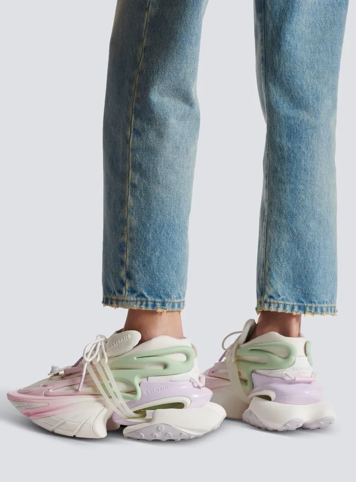 Balmain Sneakers Women Unicorn Sneakers In Neoprene And Leather Multicolor