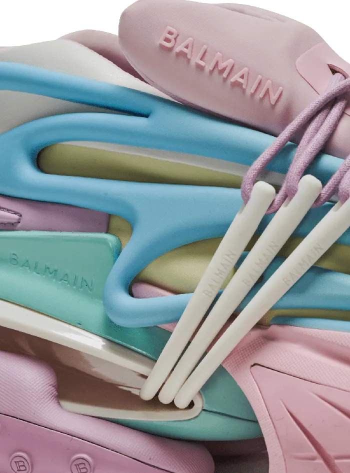 Balmain Sneakers Women Unicorn Sneakers In Neoprene And Leather Multicolor