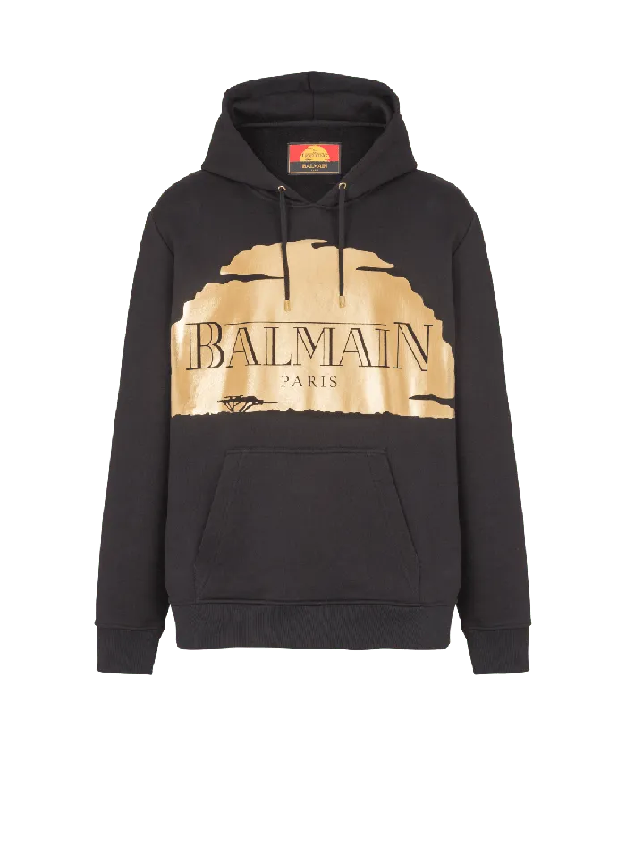 Balmain Sweatshirts Men Disney X The Lion King 8211 Sunset Hoodie Black