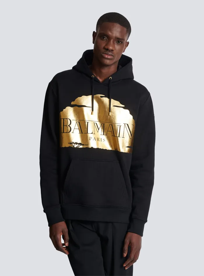 Balmain Sweatshirts Men Disney X The Lion King 8211 Sunset Hoodie Black