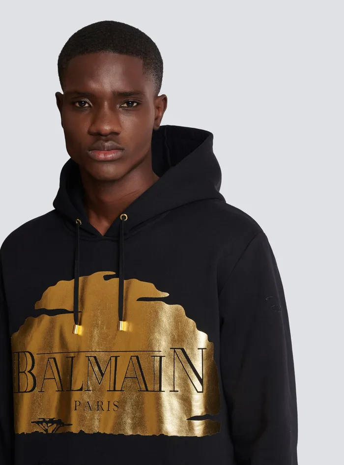 Balmain Sweatshirts Men Disney X The Lion King 8211 Sunset Hoodie Black
