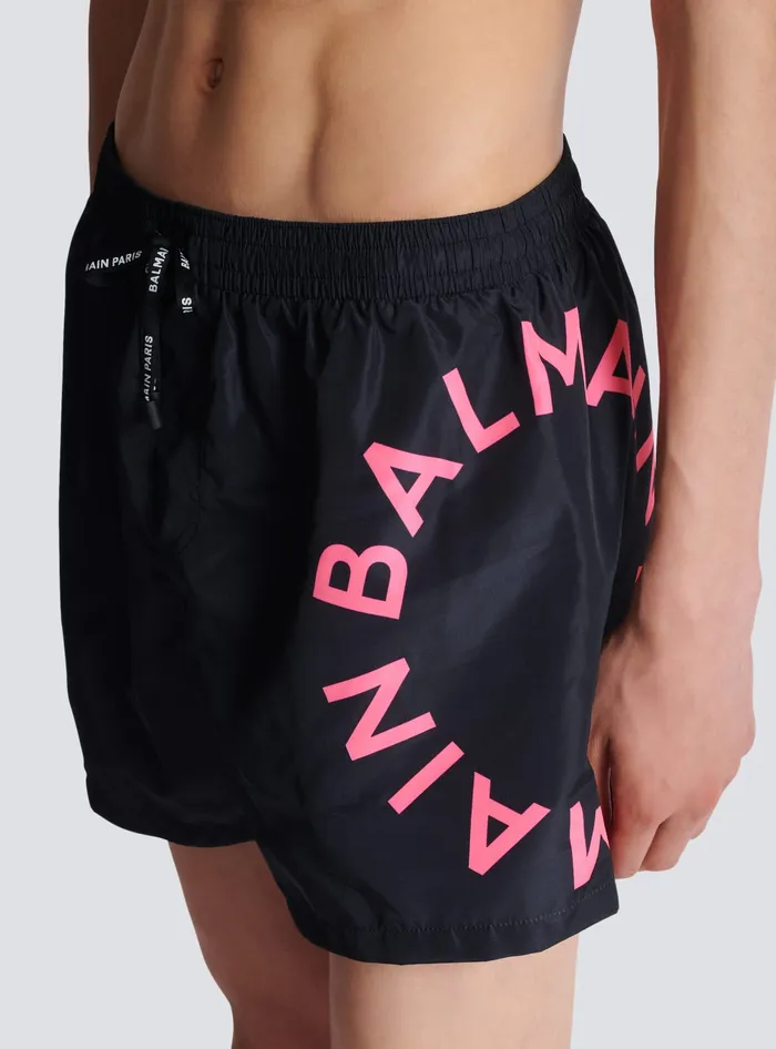 Balmain Swimwear Men Swim Shorts Pink