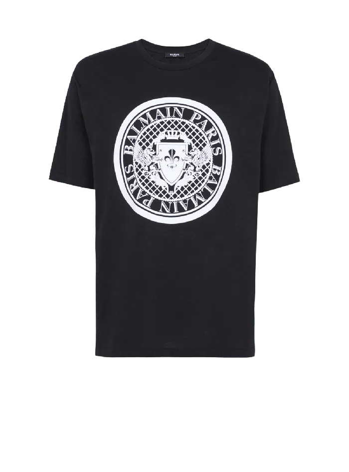 Balmain TShirts Men Coin Tshirt Black
