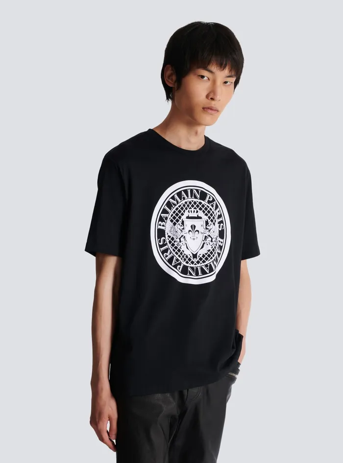 Balmain TShirts Men Coin Tshirt Black