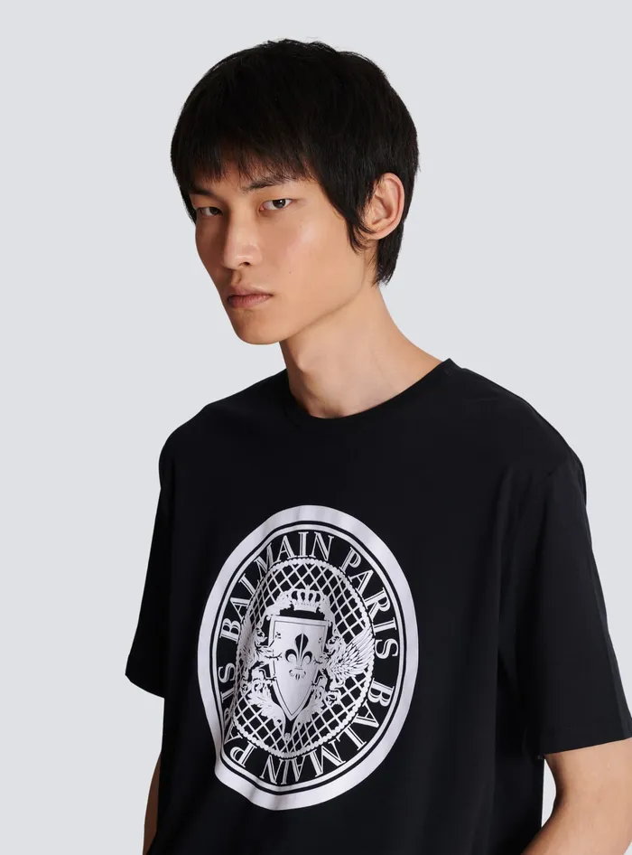 Balmain TShirts Men Coin Tshirt Black