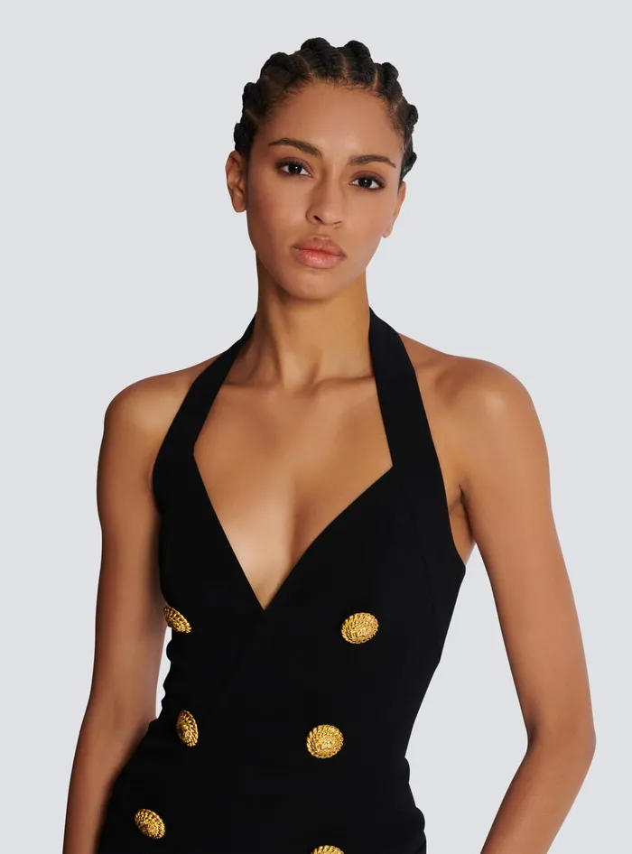 Balmain Trousers And Shorts Women Crepe Tailored Jumpsuit Black