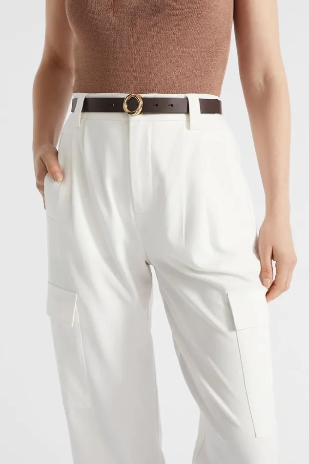 Belts Woman Seed Heritage Spencer Leather Hip Belt Chocolate