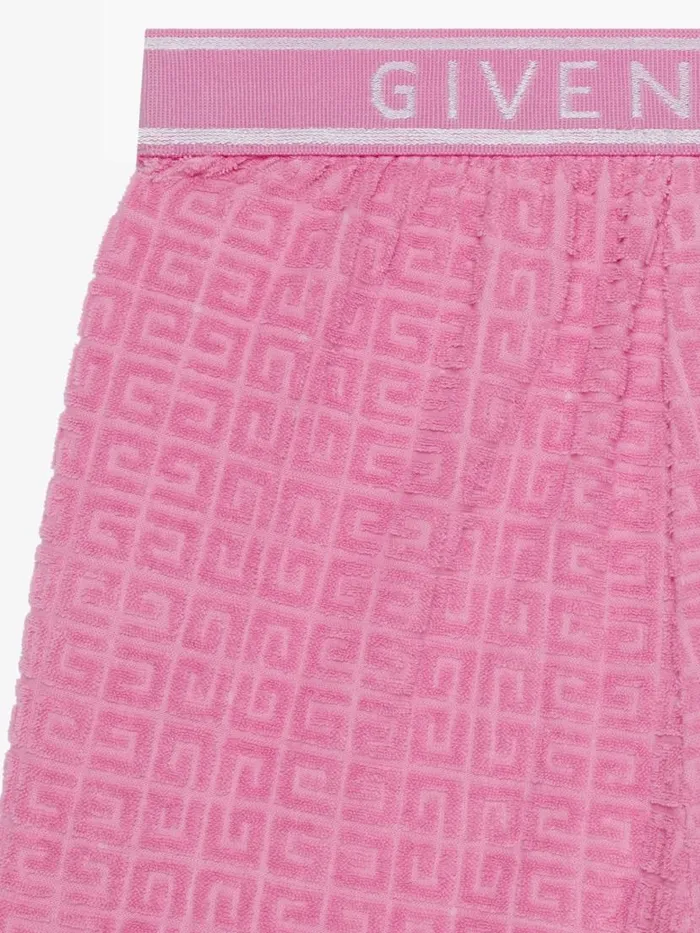 Bermuda Shorts In 4g Cotton Towelling Jacquard Pink Kids Givenchy