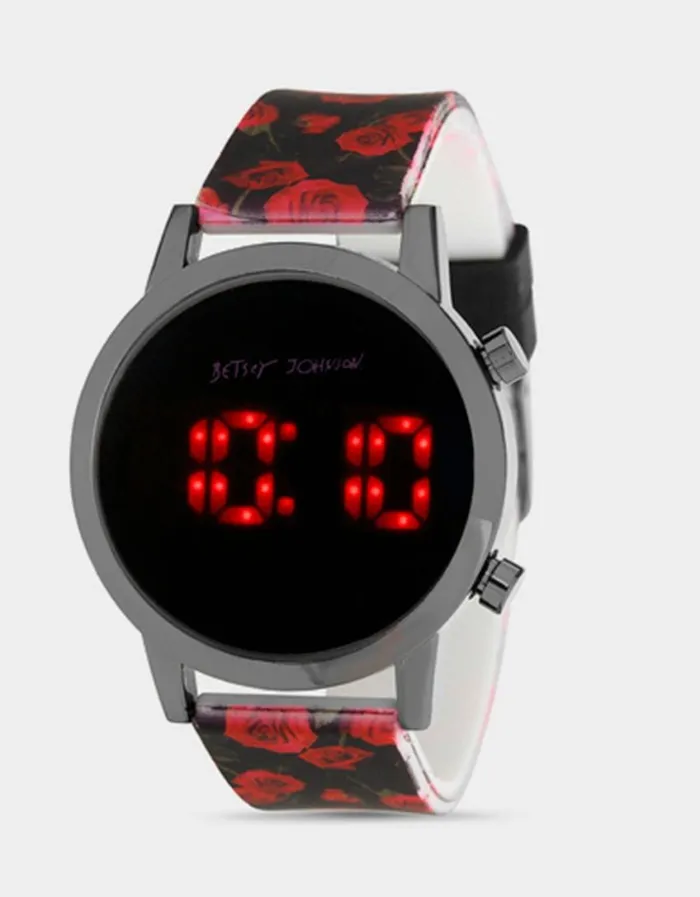 Betsey Johnson Women BETSEY TIME DIGITAL WATCH BLACK