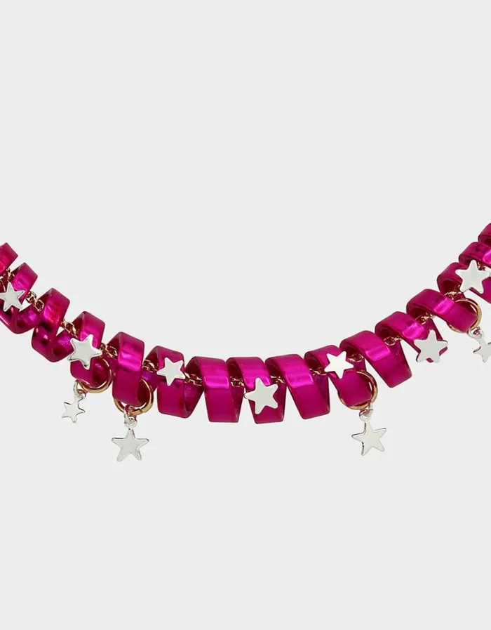Betsey Johnson Women BETSEYS HOLIDAY COIL NECKLACE PINK Pink Betsey Johnson Women BETSEYS HOLIDAY COIL NECKLACE PINK Pink