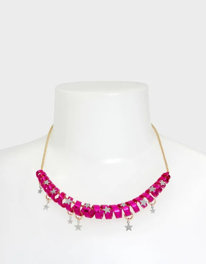 Betsey Johnson Women BETSEYS HOLIDAY COIL NECKLACE PINK Pink Betsey Johnson Women BETSEYS HOLIDAY COIL NECKLACE PINK Pink