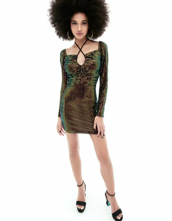 Betsey Johnson Women KASEY MINI DRESS MULTI Multi
