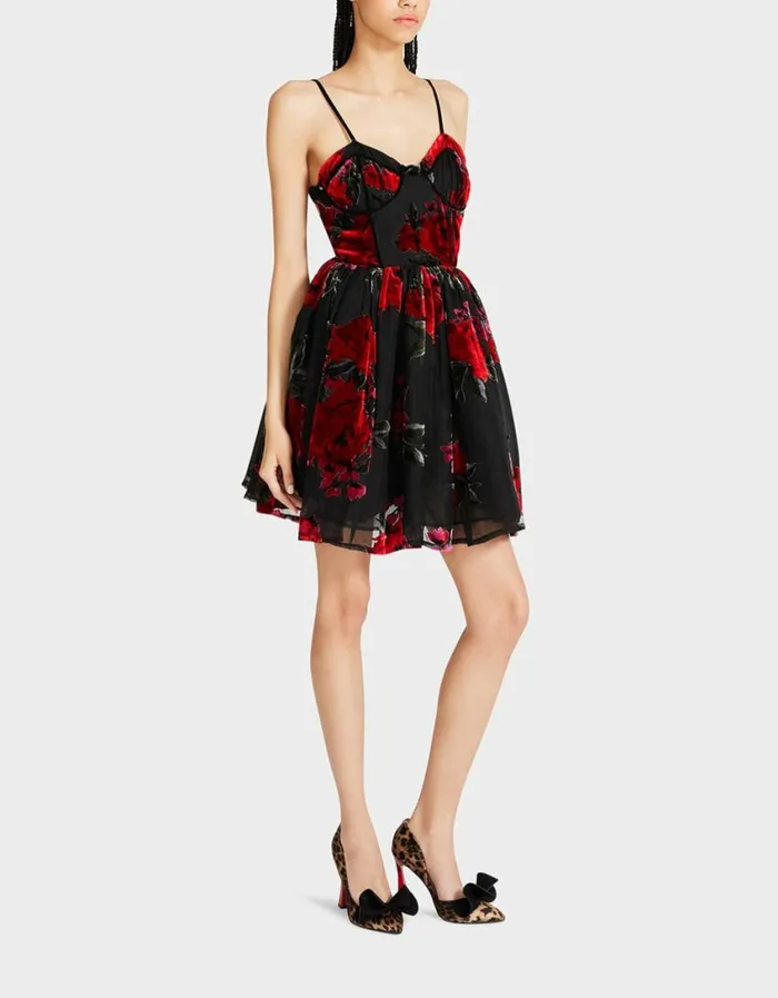 Betsey Johnson Women LUCIA MINI DRESS RED MULTI Red Multi