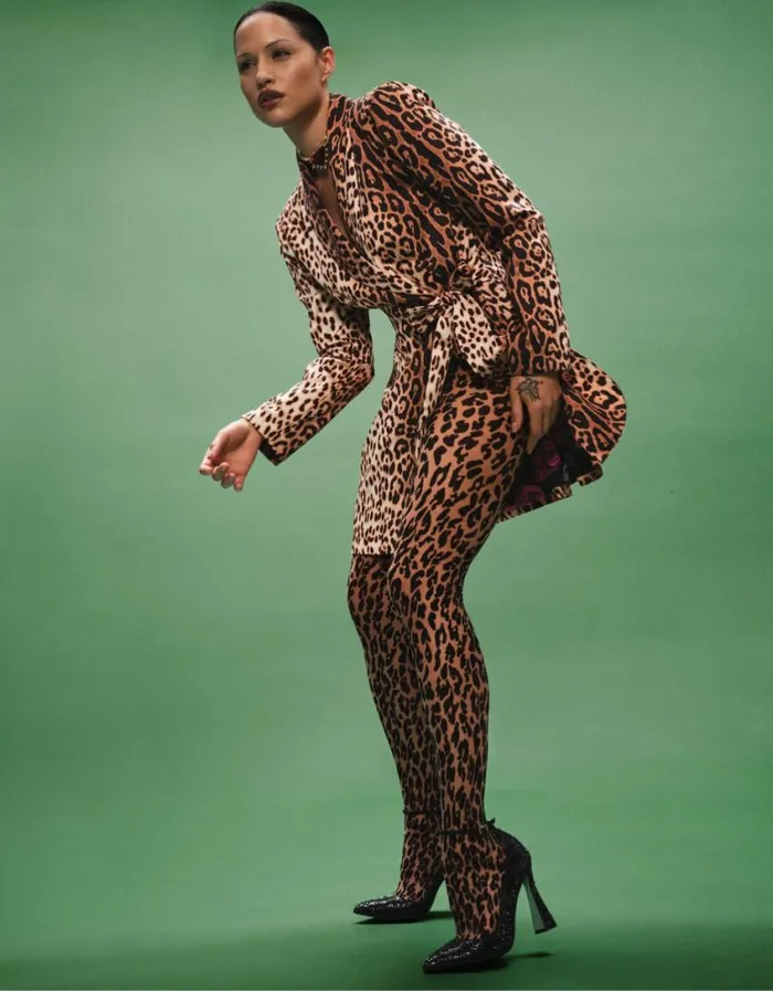 Betsey Johnson Women MAYA BLAZER DRESS LEOPARD Leopard