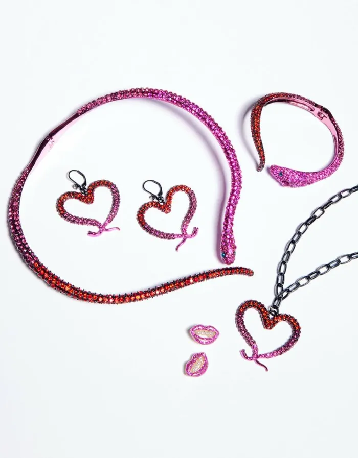 Betsey Johnson Women MIDNIGHT GARDEN SNAKE HINGE BRACELET FUCHSIA Betsey Johnson Women MIDNIGHT GARDEN SNAKE HINGE BRACELET FUCHSIA