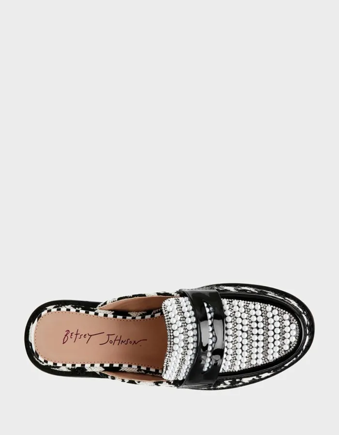 Betsey Johnson Women RONIN BLACKWHITE Black White