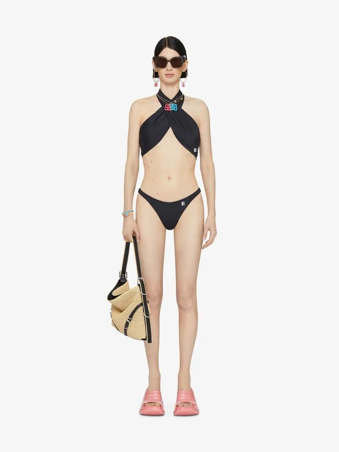 Bikini Top With 4g Detail Black Women Givenchy Swimwear