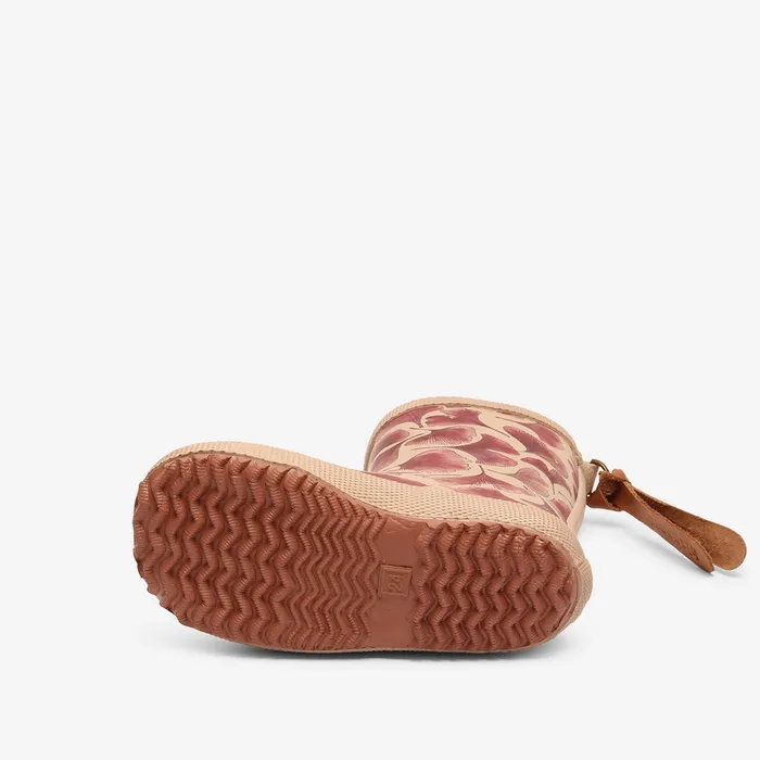 bisgaardshoes fashion bordeaux leaves Pink KIDS Rubber boots