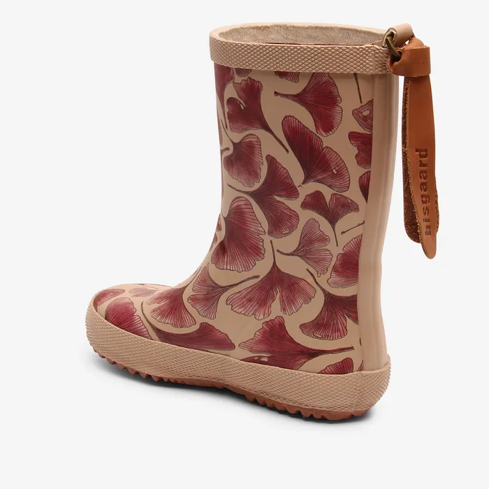 bisgaardshoes fashion bordeaux leaves Pink KIDS Rubber boots
