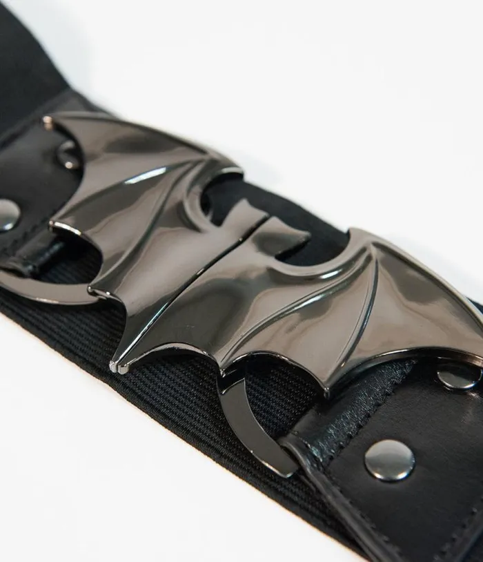 Black Bat Cinch Belt AccessoriesHalloween Unique Vintage Belts