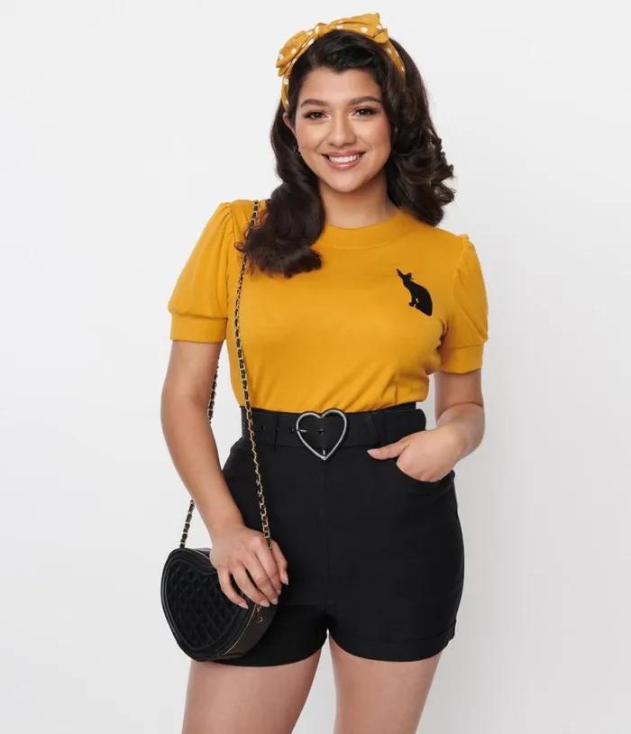 Black Love Your Curves Shorts Clothing Unique Vintage Shorts