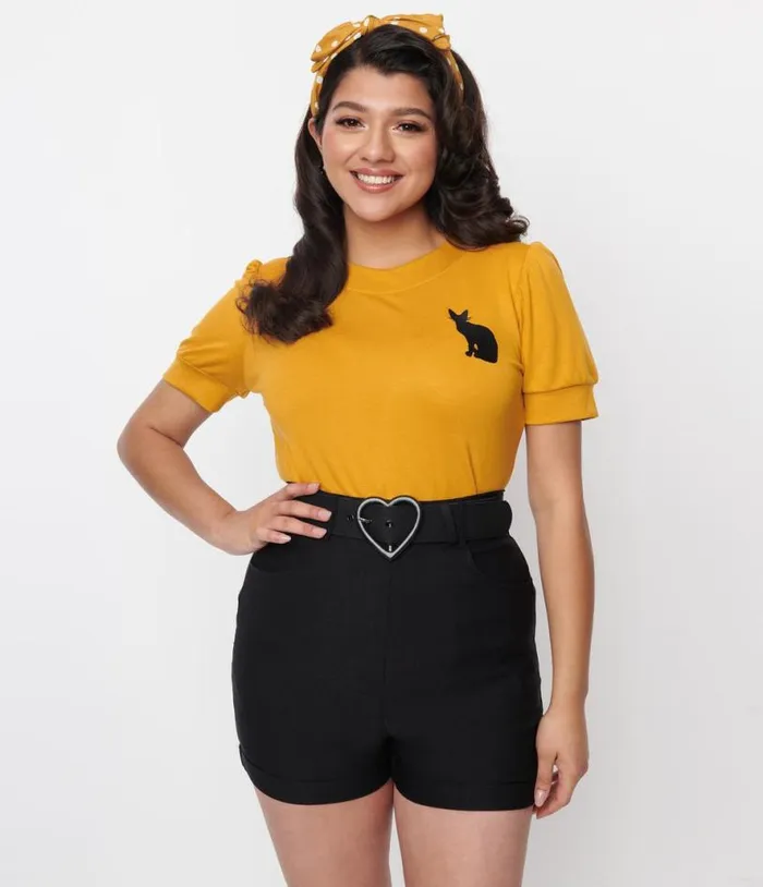 Black Love Your Curves Shorts Clothing Unique Vintage Shorts