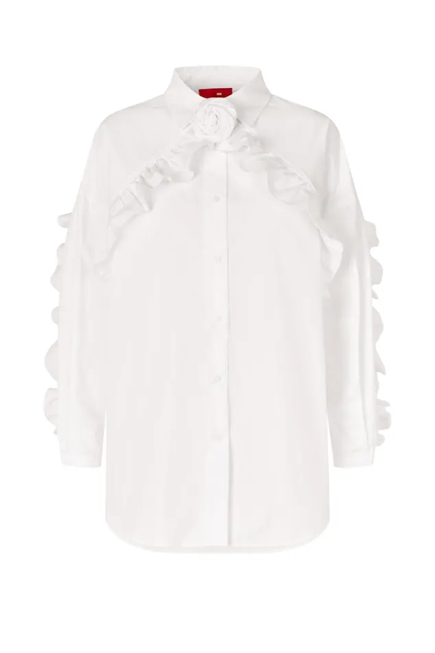 Blooming Shirt 8211 White Women Cras Shirts