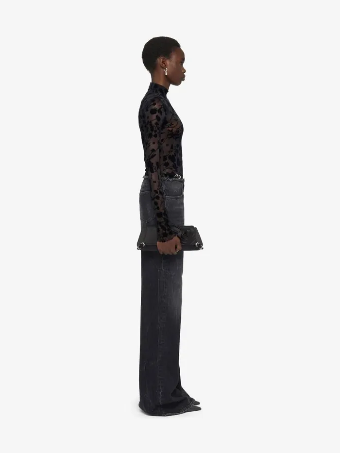 Bodysuit In 4g Flowers Tulle Black Women Givenchy Bodysuits and Underwear