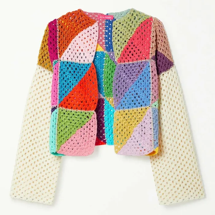 Boleros Women Rose Carmine BOLERO DIAGONALES MULTICOLOR