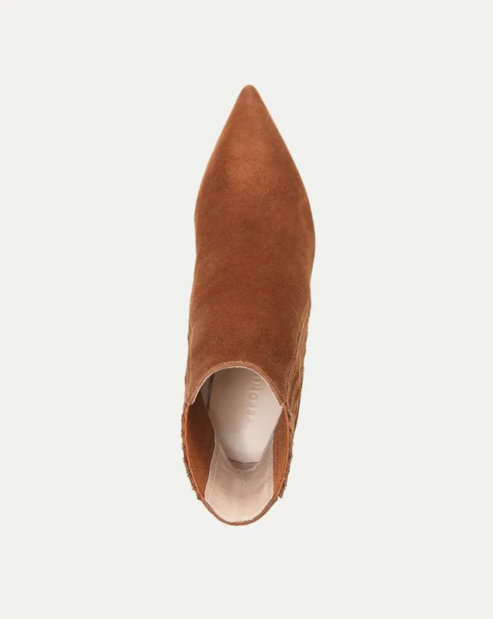 Boots and Booties Shop Veronica Beard Lisa Suede StilettoHeel Bootie Chestnut