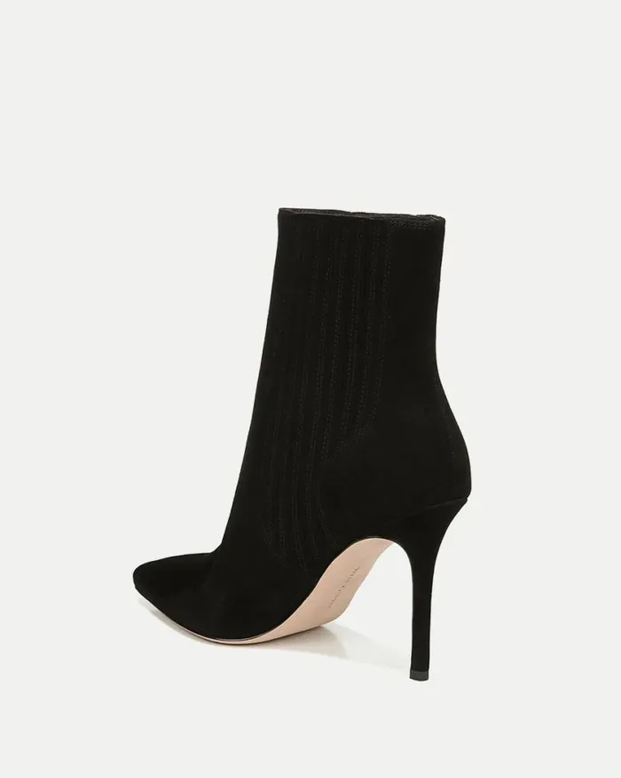 Boots and Booties Shop Veronica Beard Lisa Suede StilettoHeel Bootie Chestnut