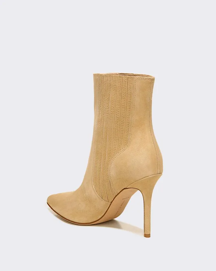 Boots and Booties Shop Veronica Beard Lisa Suede StilettoHeel Bootie Chestnut
