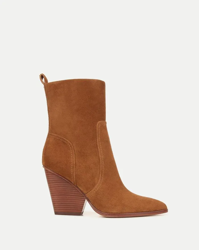 Boots and Booties Shop Veronica Beard Logan Suede Bootie Hazelwood