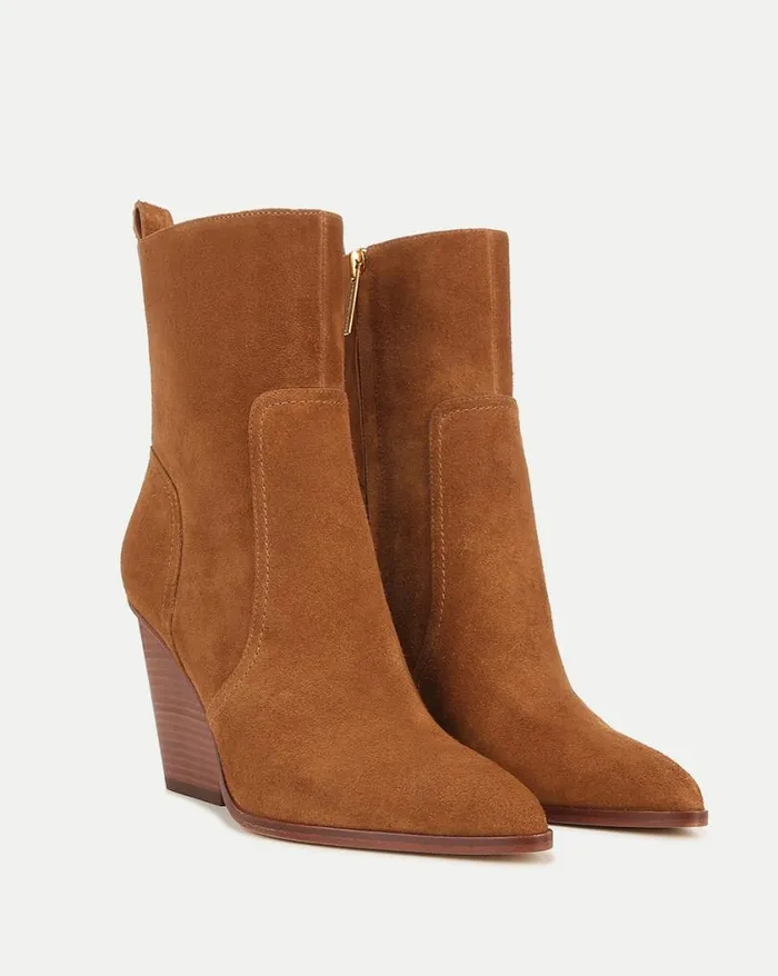 Boots and Booties Shop Veronica Beard Logan Suede Bootie Hazelwood